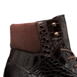 Mezlan Crocodile Rugged Boot Brown 