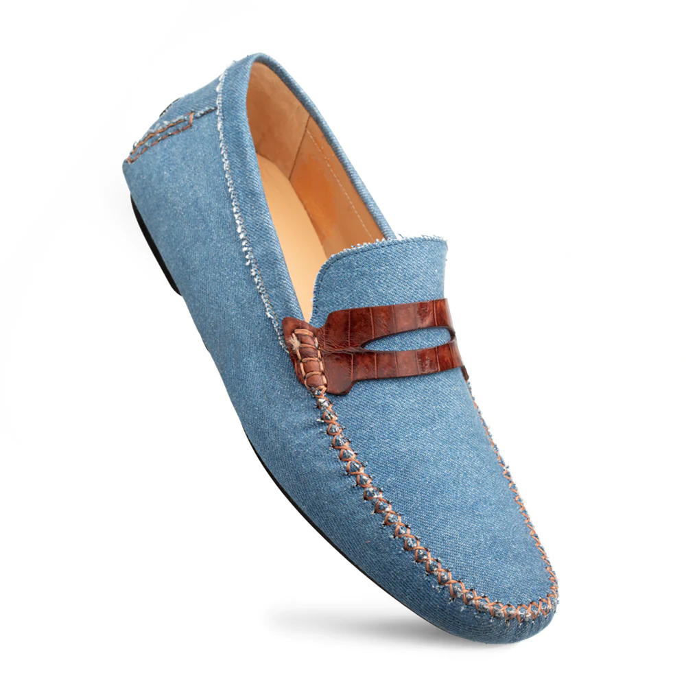 Mezlan Denim Crocodile Driver Jean / Sport