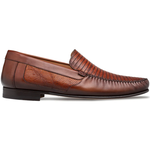 Mezlan Lizard / Nappa Moccasin Cognac