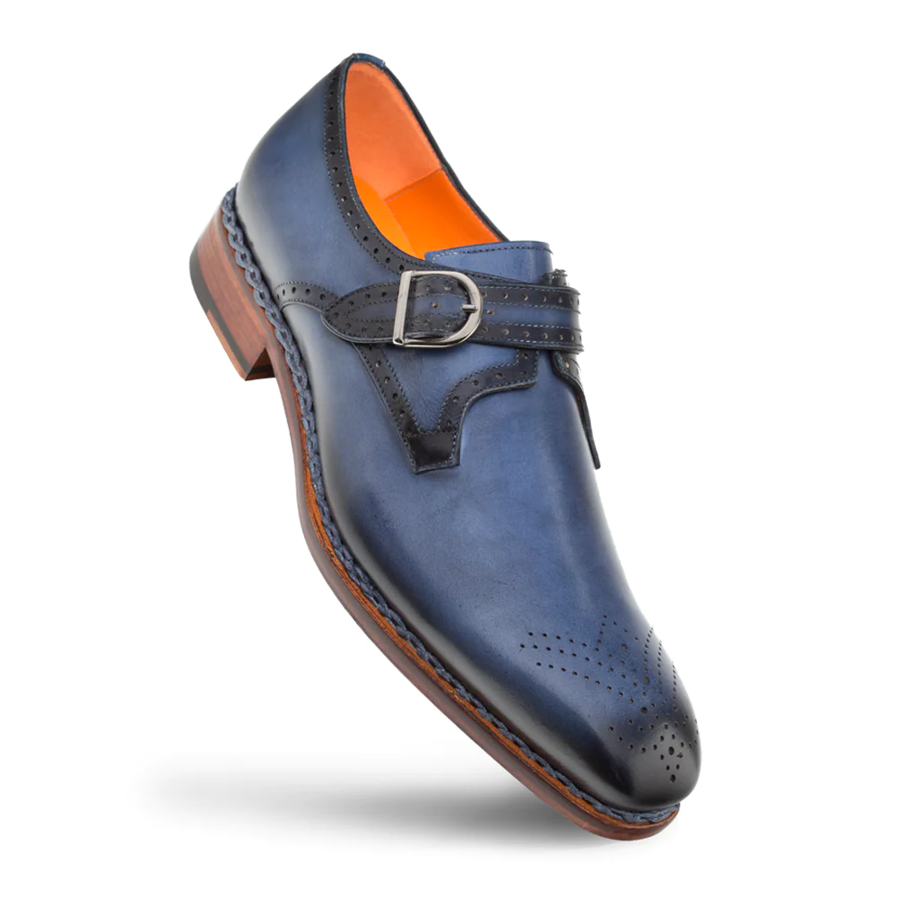 Mezlan Artisan Welt Monk Strap Blue (S20416)