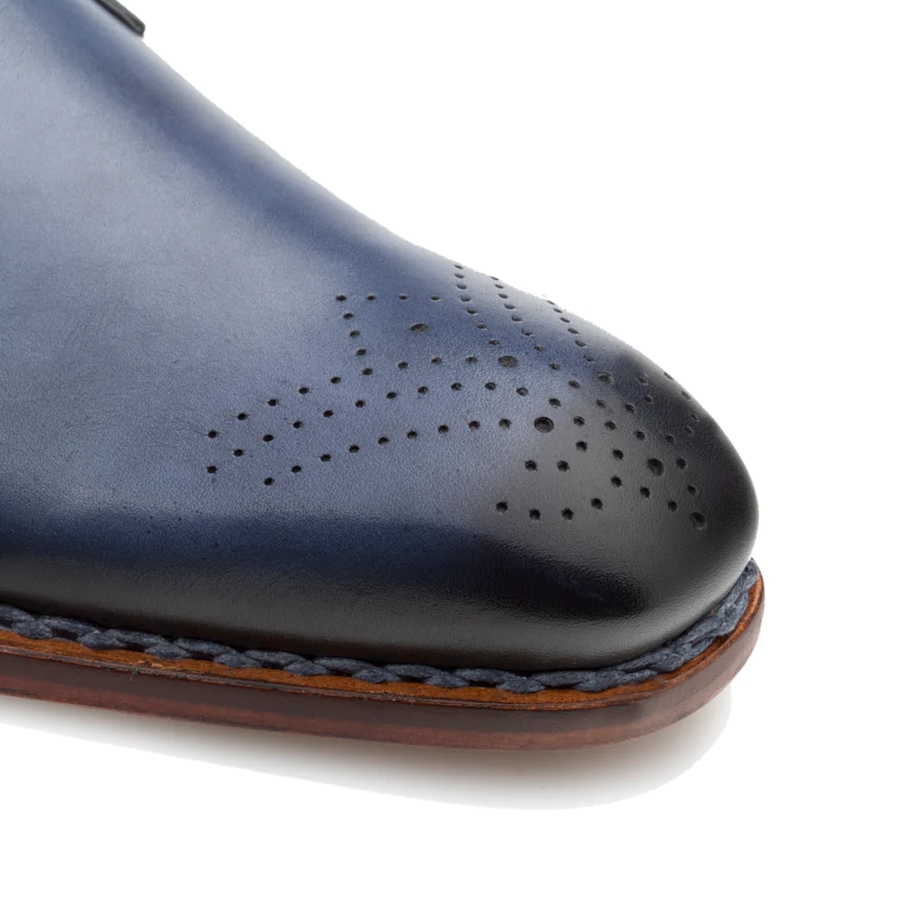 Mezlan Artisan Welt Monkstrap Blue 