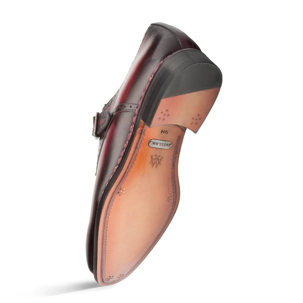 Mezlan Artisan Welt Monk Strap Burgundy (S20416)