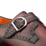 Mezlan Artisan Welt Monkstrap Burgundy 
