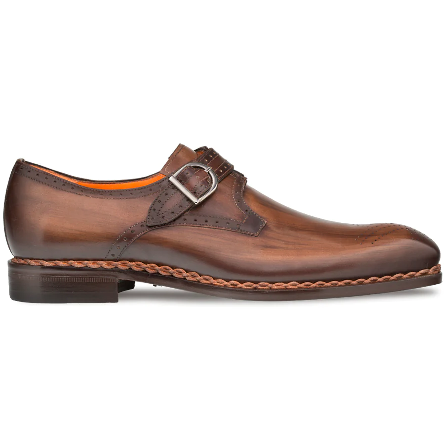 Mezlan Artisan Welt Monk Strap Chocolate (S20416)