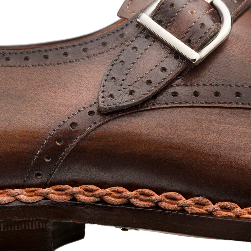 Mezlan Artisan Welt Monk Strap Chocolate (S20416)