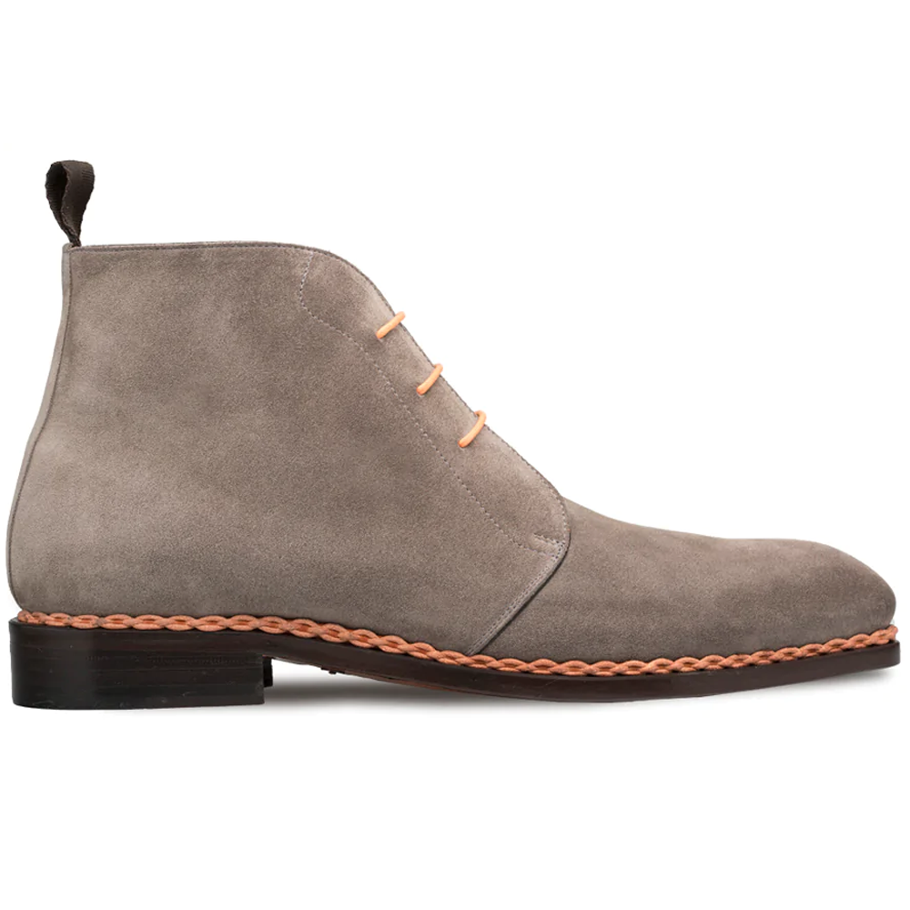 Mezlan Suede Contrast Welt Boot Taupe