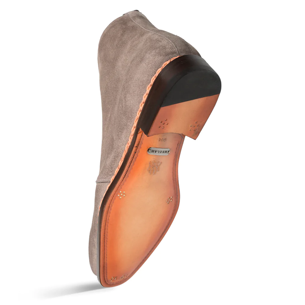 Mezlan Suede Contrast Welt Boot Taupe