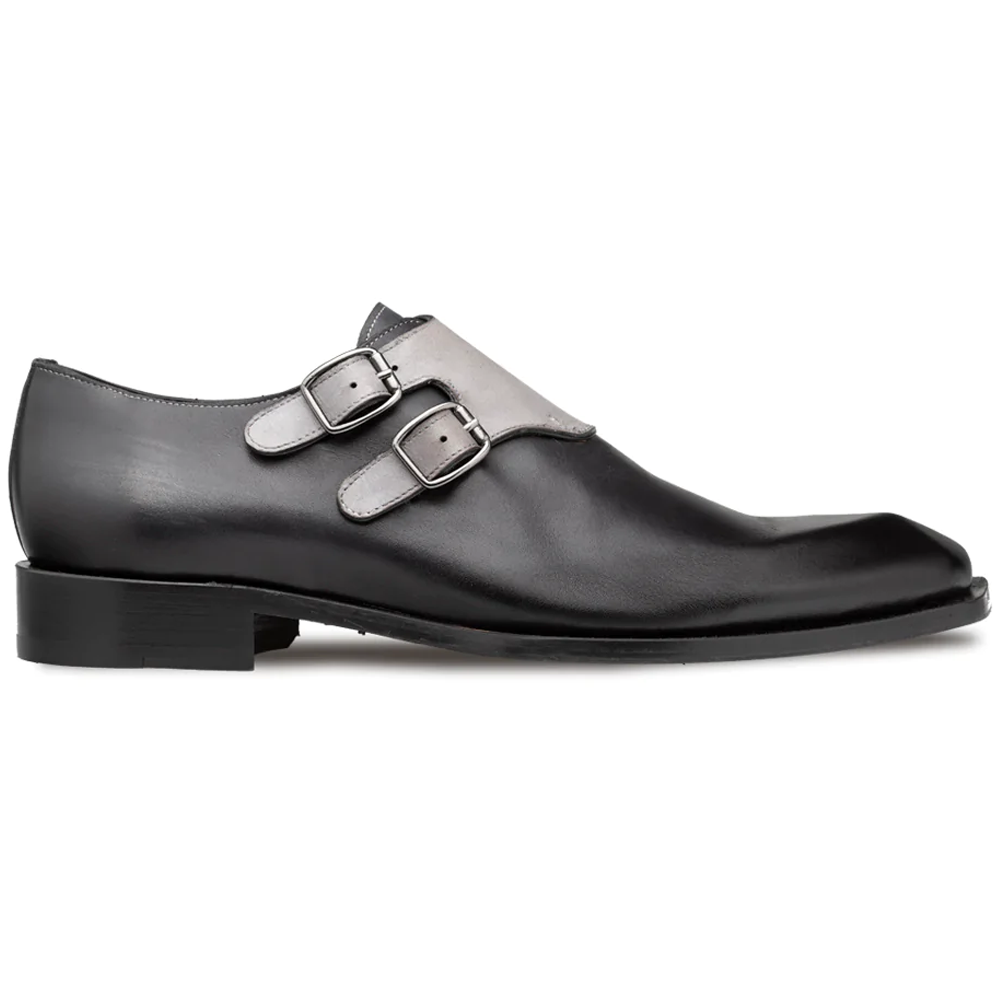 Mezlan Double Buckle Duo Tone Monk Strap Graphite / Grey