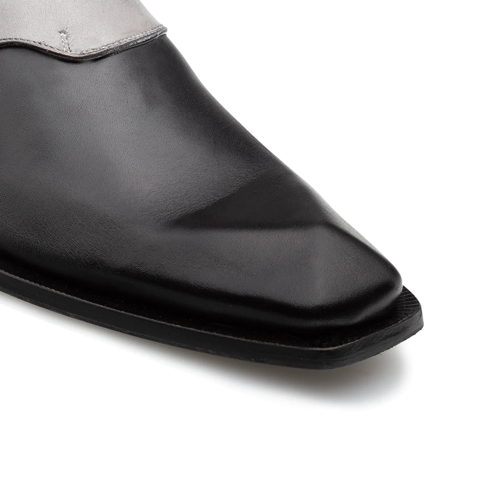 Mezlan Double Buckle Duo Tone Monk Strap Graphite / Grey 