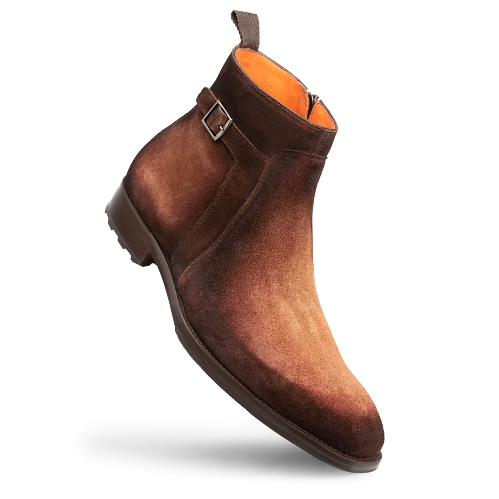 Mezlan Burnished Suede Ankle Boot Tan