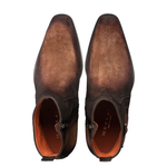 Mezlan Burnished Suede Ankle Boot Tan