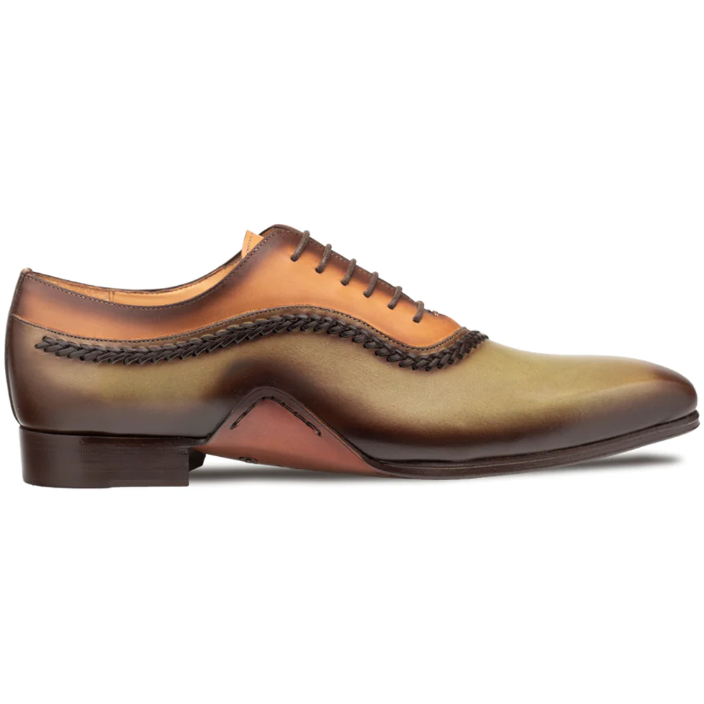 Mezlan Two Tone Opanka Oxford Olive / Tan