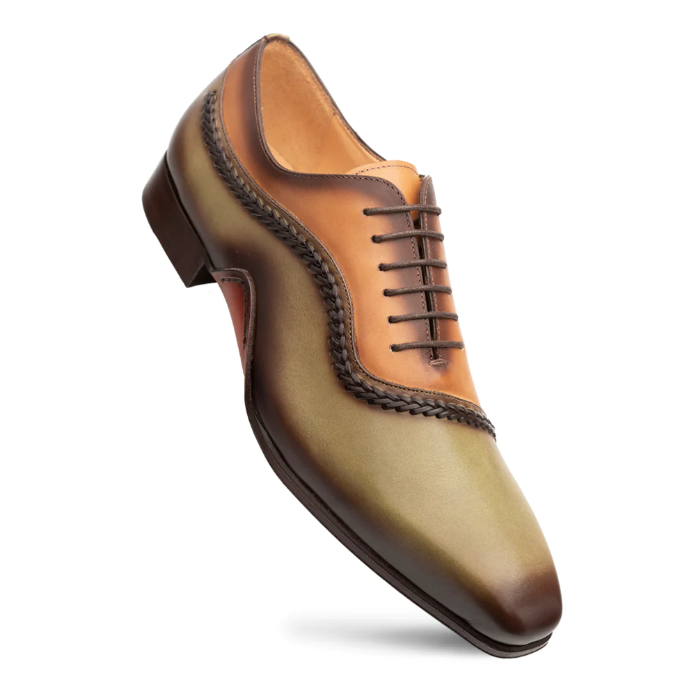 Mezlan Two Tone Opanka Oxford Olive / Tan (S20755)