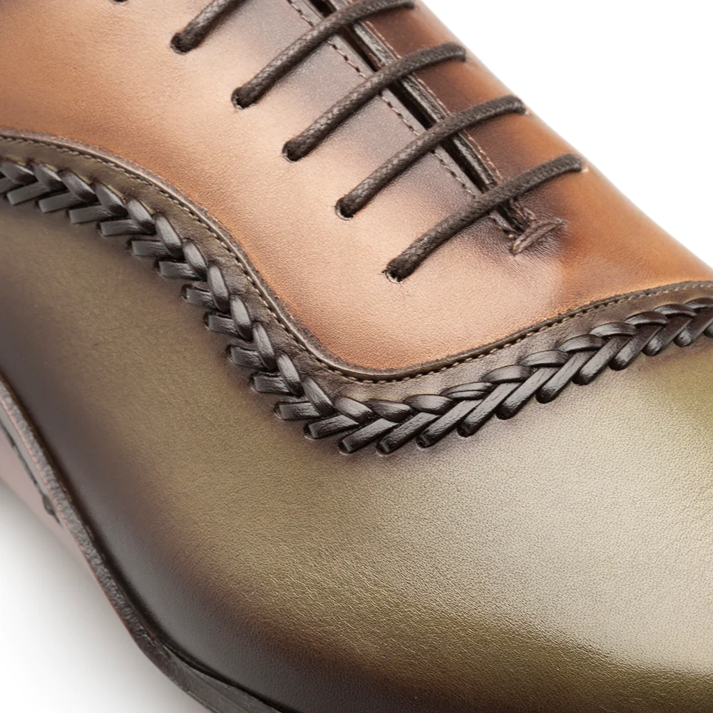 Mezlan Two Tone Opanka Oxford Olive / Tan (S20755)