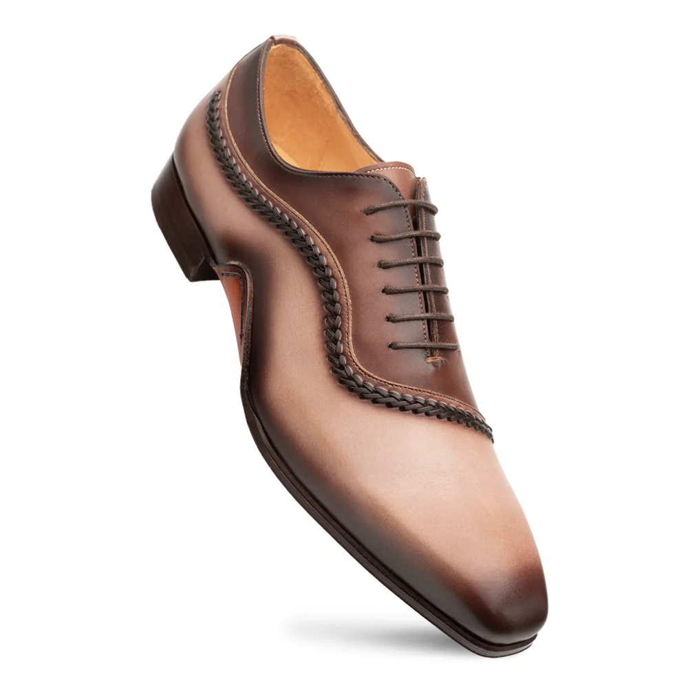 Mezlan Two Tone Opanka Oxfords Taupe / Brown (S20322)