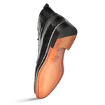 Mezlan Crocodile Contrast Welt Chukka Boot Black 