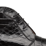 Mezlan Crocodile Contrast Welt Chukka Boot Black 