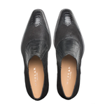 Mezlan Ostrich / Suede Gored Slip On Black 
