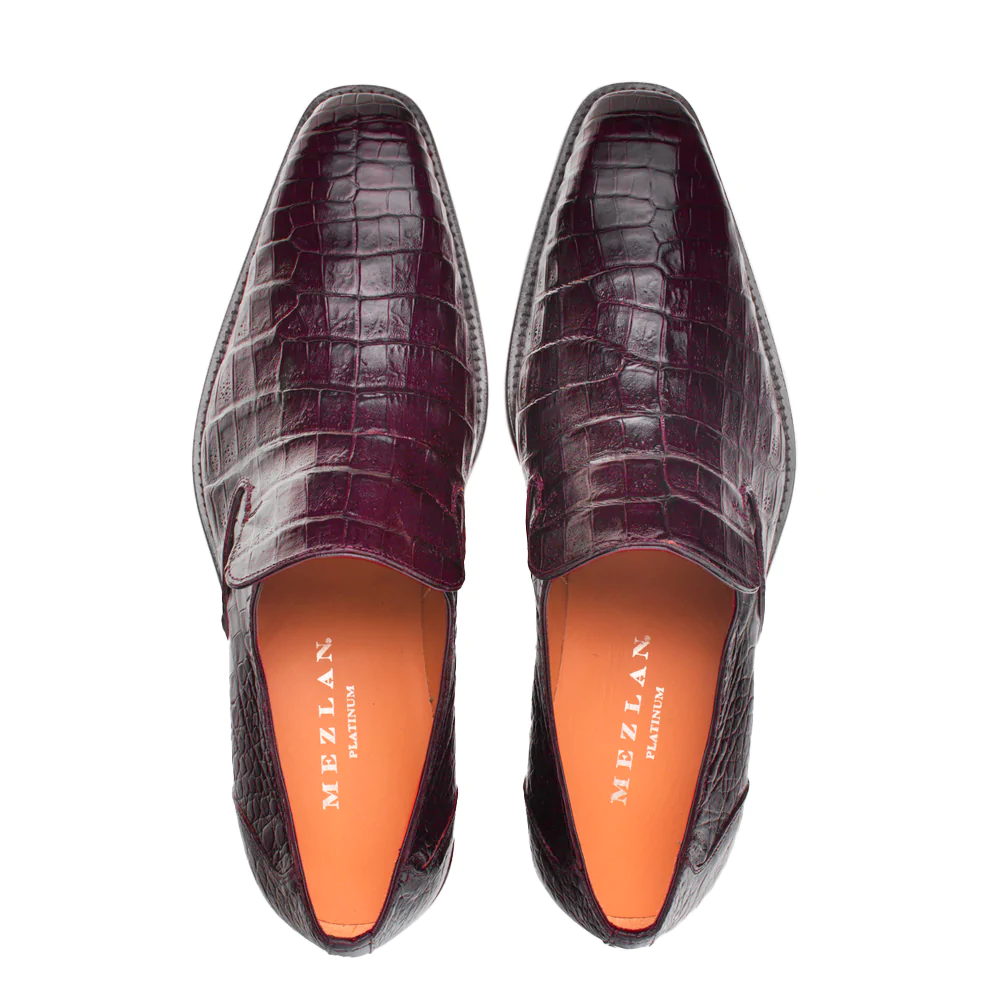 Mezlan Crocodile Slip On Burgundy (SX4864-F)