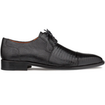 Mezlan Lizard Cap Toe Tassel Derby Black