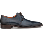Mezlan Lizard Cap Toe Tassel Derby Navy