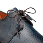 Mezlan Lizard Cap Toe Tassel Derby Navy 