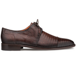 Mezlan Lizard Cap Toe Tassel Derby Brown