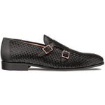 Mezlan Woven Calf / Croc Double Monk Black (SX4917-F)