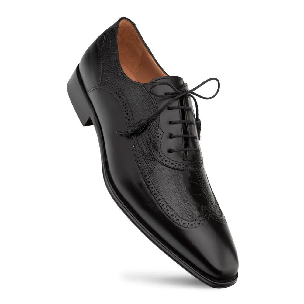 Mezlan Two-Tone Ostrich /Calf Oxford Black (SX4945-P)