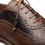 Mezlan Two-Tone Ostrich /Calf Oxford Mocha (SX4945-P)