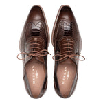 Mezlan Two-Tone Ostrich /Calf Oxford Mocha (SX4945-P)