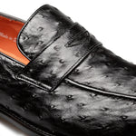Mezlan Ostrich Penny Loafer Black (SX50045-S)