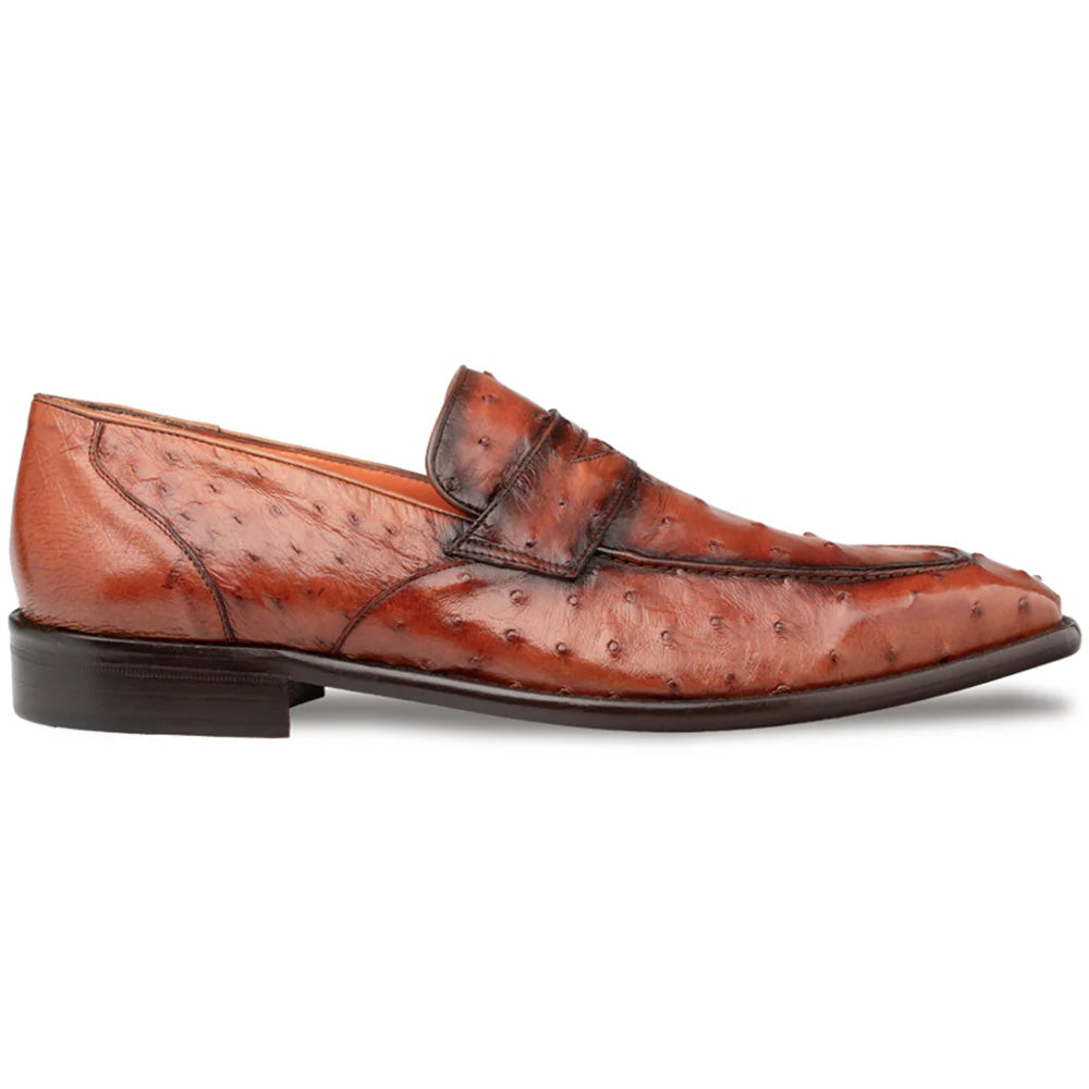 Mezlan Ostrich Penny Loafer Brandy (SX50045-S)
