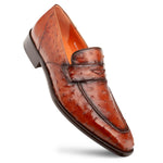 Mezlan Ostrich Penny Loafer Brandy (SX50045-S)