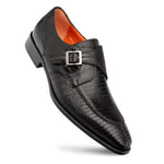 Mezlan Lizard Monk Strap Black (SX50046-L)