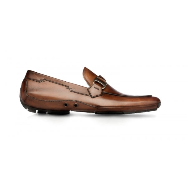 Magnanni Shoes Reyes Driving Shoes Bit Buckle Brown