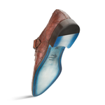 Mezlan Magnus Crocodile Monk Strap Shoes Sport (4737-F)