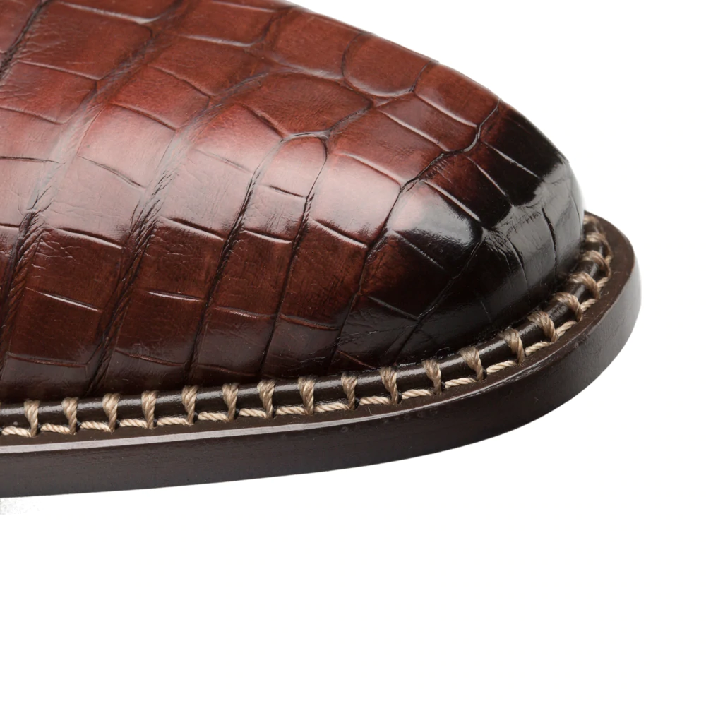 Mezlan Magnus Crocodile Monk Strap Shoes Sport (4737-F)