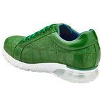 Belvedere Magnus Ostrich Patchwork Sneakers Emerald (E21)