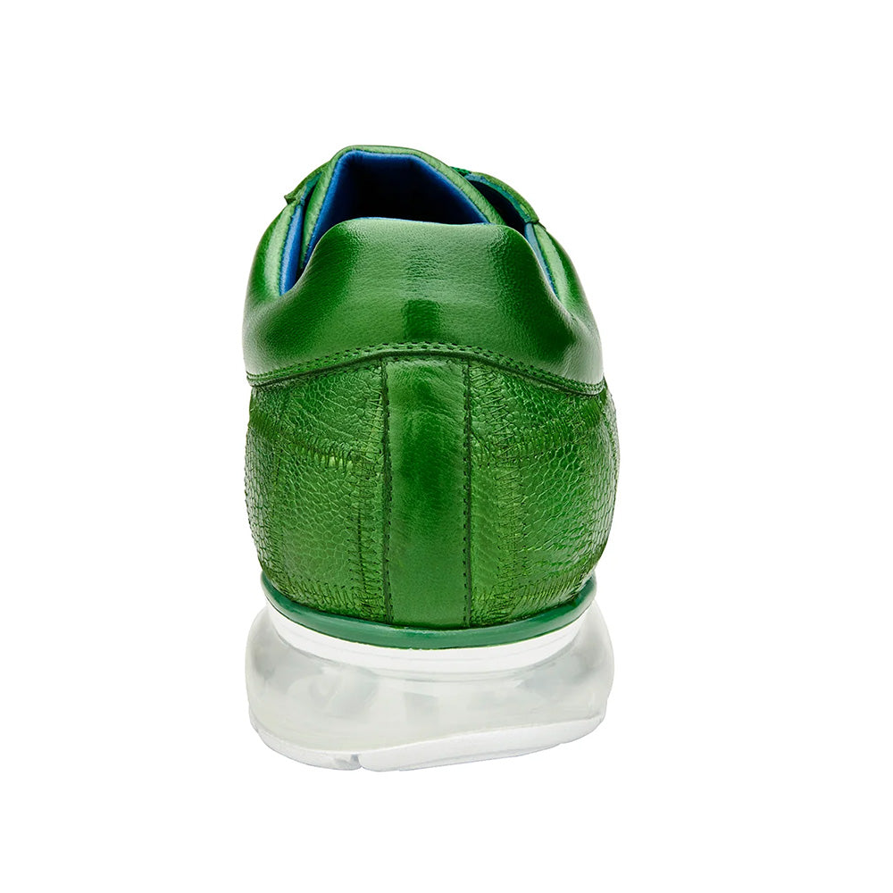 Belvedere Magnus Ostrich Patchwork Sneakers Emerald (E21)