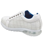 Belvedere Magnus Ostrich Patchwork Sneakers White (E21)