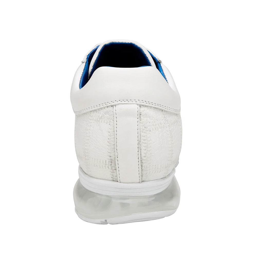 Belvedere Magnus Ostrich Patchwork Sneakers White (E21)