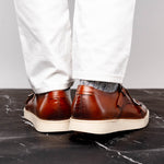 Belvedere Studio Marcio Double Monk Strap Sneaker Cognac