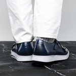 Belvedere Studio Marcio Double Monk Strap Sneaker Navy