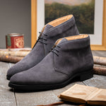 Zelli Marco Italian Suede Chukka Boots Grey (46-592-GRY)
