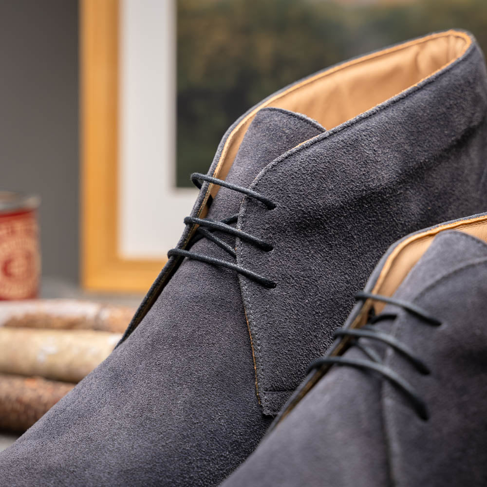 Zelli Marco Italian Suede Chukka Boots Grey (46-592-GRY)