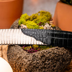 Marco Di Milano Crocodile & Cobra Belt Bone / Black
