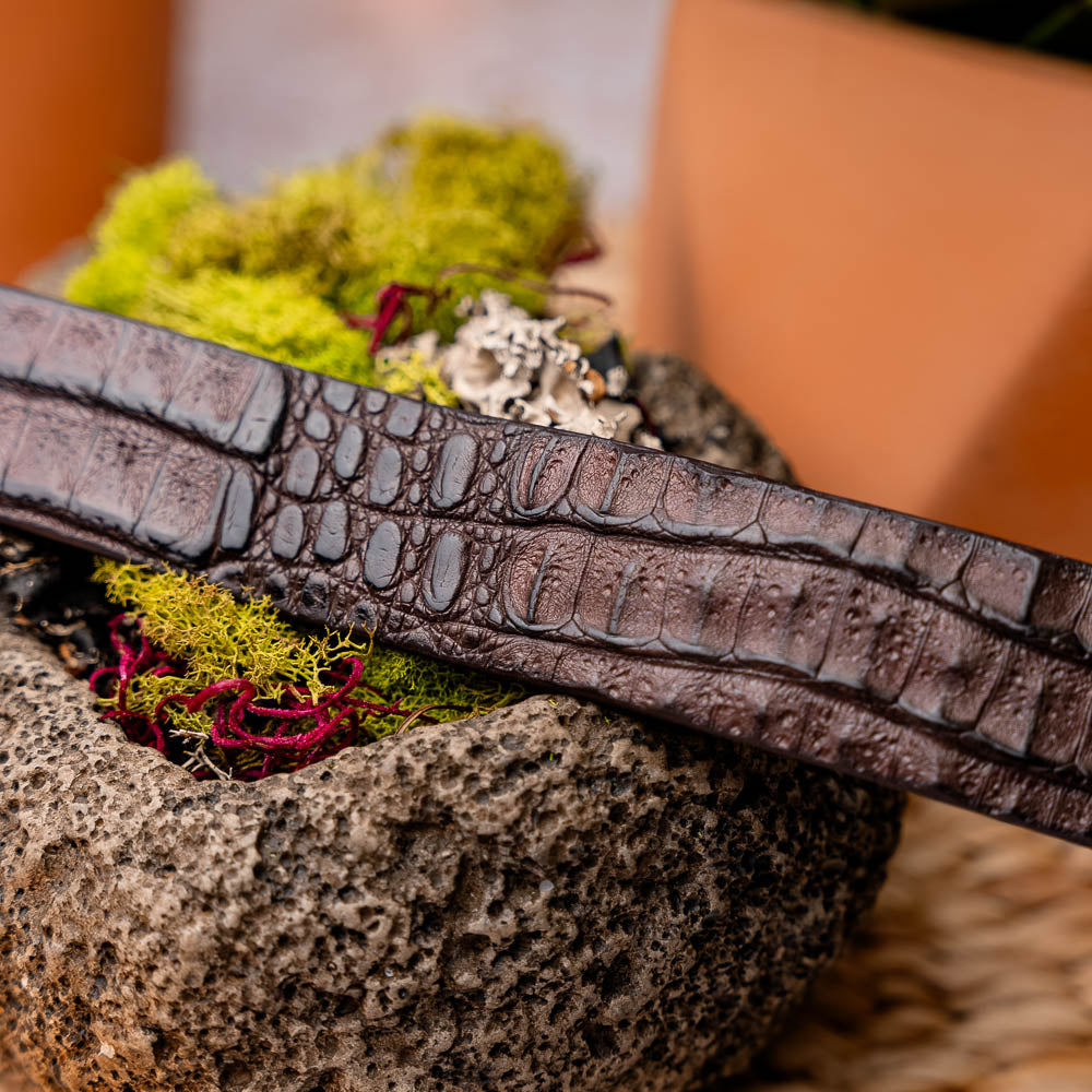 Marco Di Milano Crocodile Belt Brown
