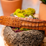 Marco Di Milano Crocodile Belt Cognac
