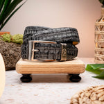 Marco Di Milano Crocodile Belt Grey